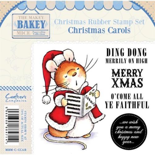 Crafters Companion Makey Bakey Christmas Carols Rubber Stamp Set